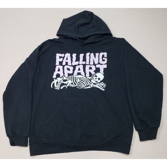 Falling Apart Skeleton Black Hoodie Wicked Clothing Sz S EXCELLENT CONDITION!!! - Picture 1 of 7